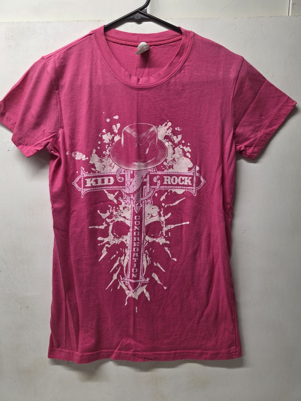 Kid Rock Congregation Women’s M Pink Tultex Graphic T Shirt Country Rock Band
